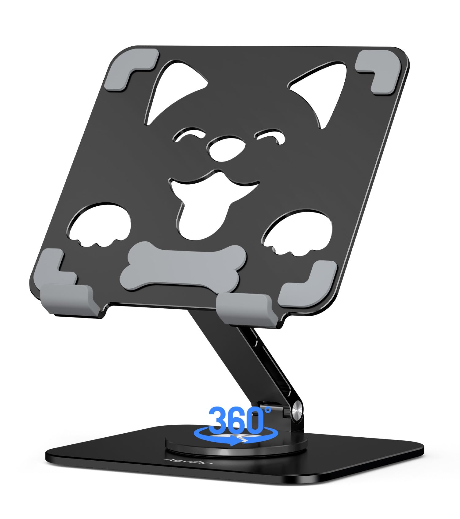 Adjustable Tablet Stand for iPad - 360 Rotating Aluminum Desk Holder Foldable Stable Stand for iPad Pro 12
