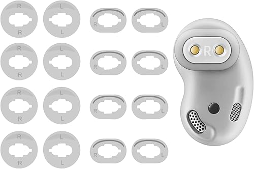 Galaxy Buds - Juego de 8 pares de almohadillas de goma de silicona de repuesto, tallas SL, 2 tamaños, de goma de silicona, puntas de ala, compatible