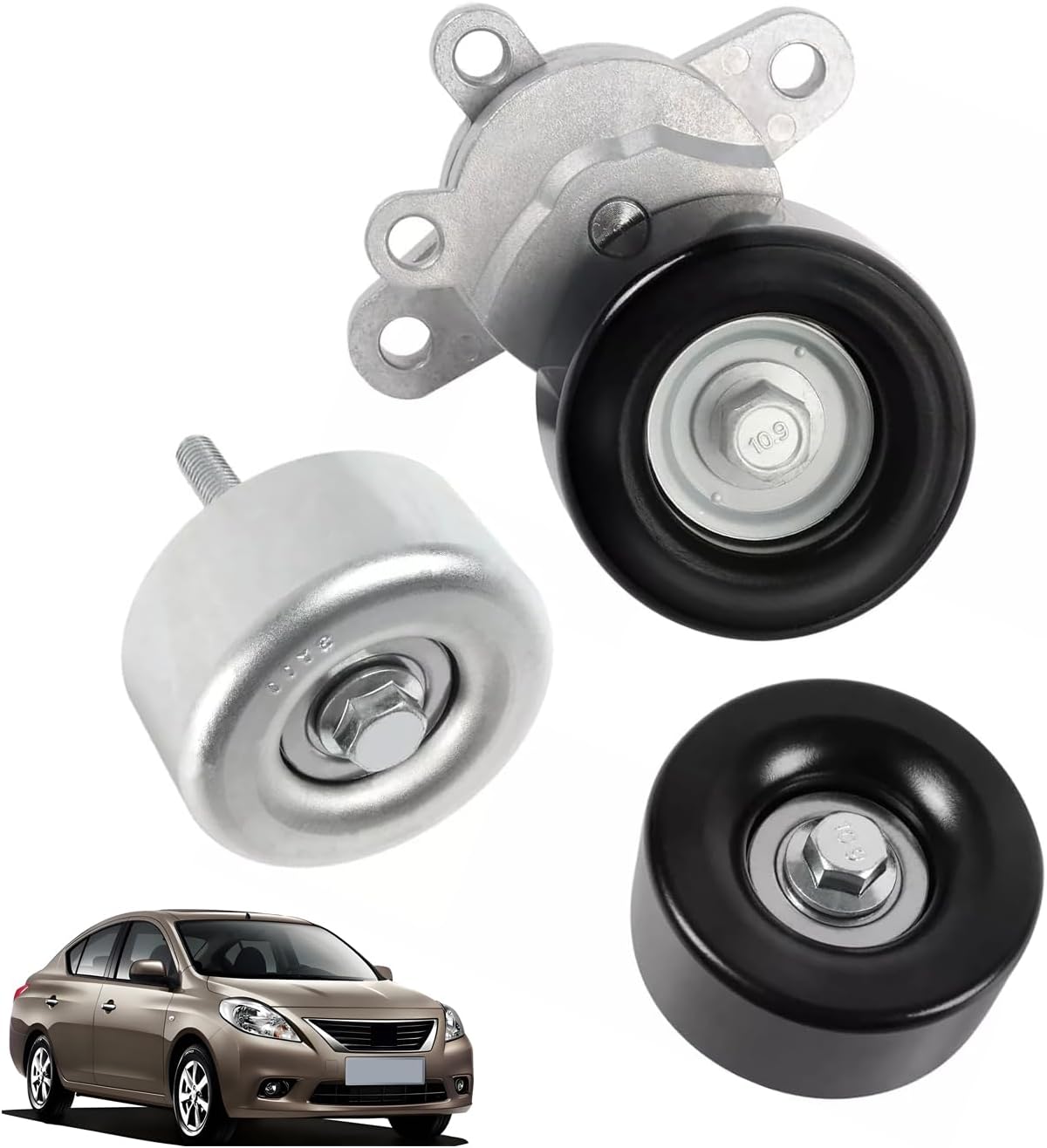 39155 Belt Tensioner + 36357 Idler Pulley + 36356 Idler Pulley, Nissan Altima 2007-2012, Nissan Maxima Murano 2009-2014, Nissan Quest 2011-2012 (3.5L V6 Only)