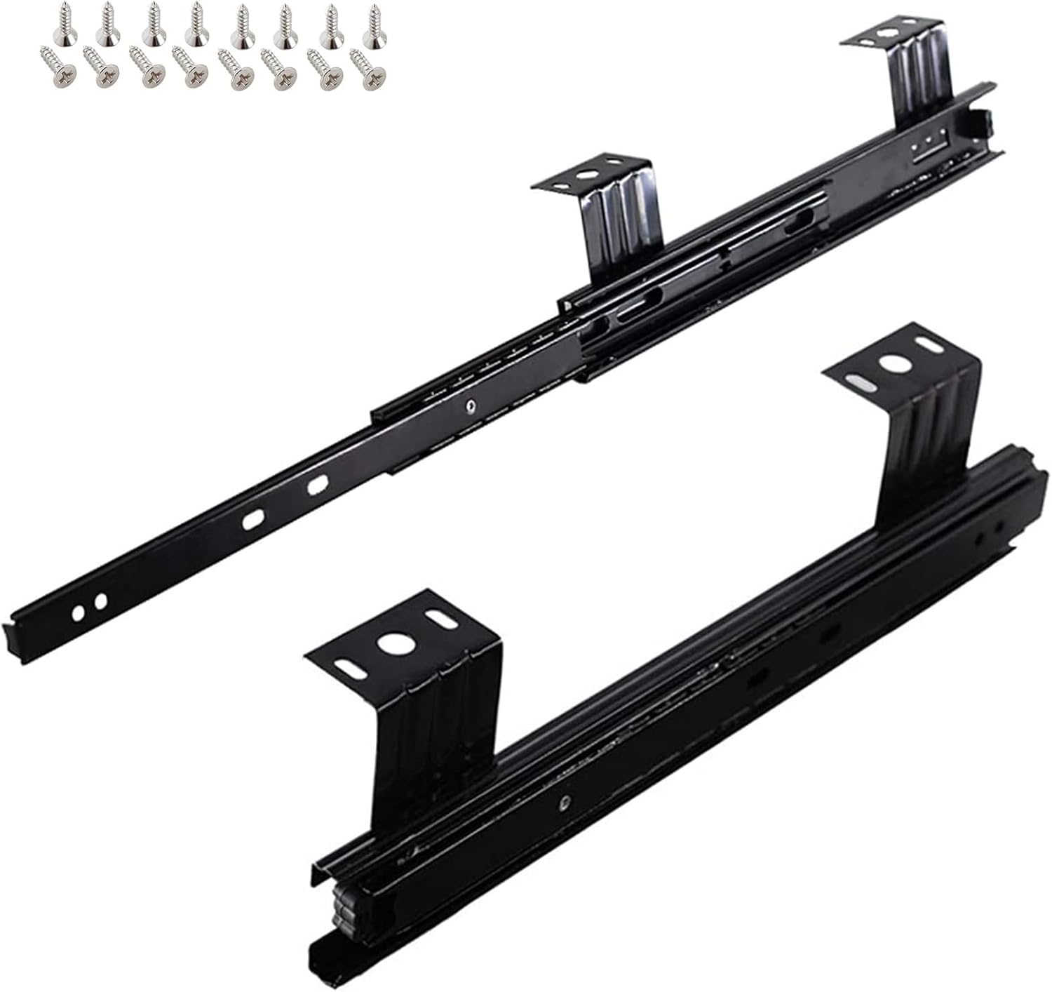 YQDZADA6 1Pair Keyboard Drawer Under Desk Slide 10" 12" Ball Bearing Keyboard Slides