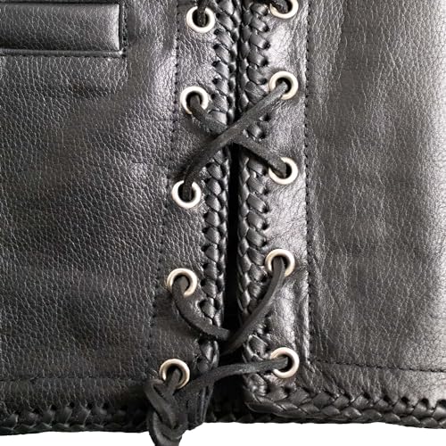 MDM Herren Lederweste, Bikerweste, Lederkutte, Rindleder, Clubweste, (Gr. L)