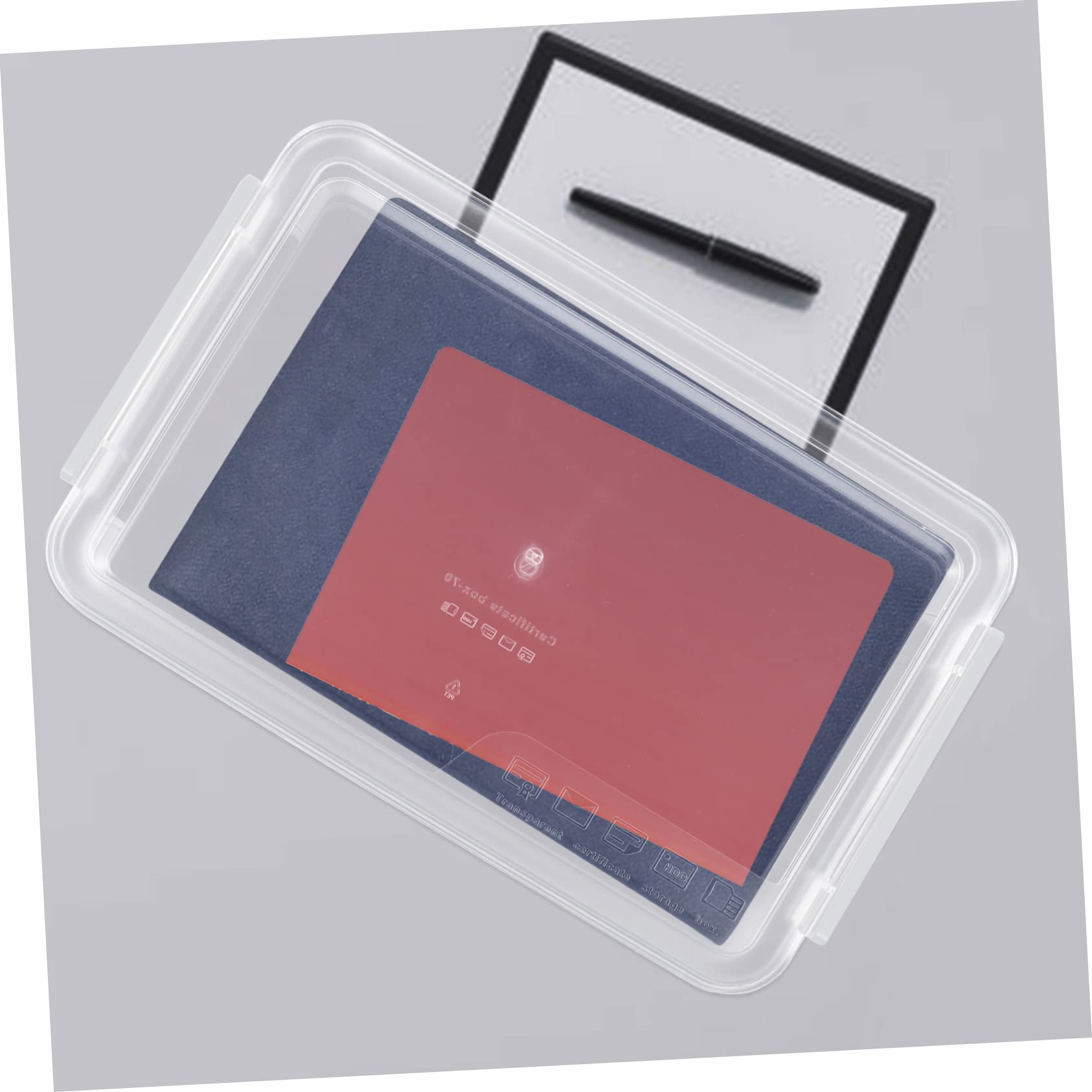 MAGICLULU Weiße Stapelbare A4 Dokumentenbox aus Pet und Abs für Büro | Transparentes Design, Schreibttischtaugliche Ablage für Schule und Haushalt, Verschleißfest Verarbeitet