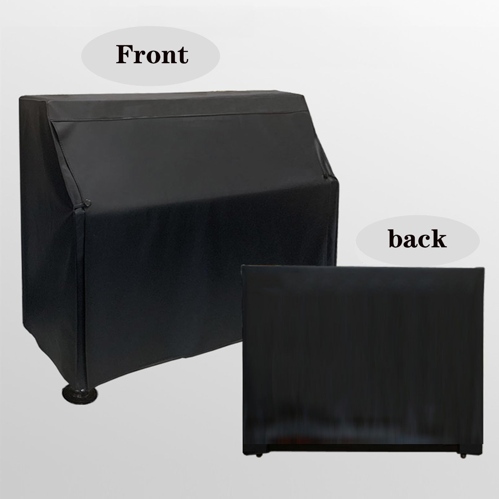 Schwarze Klavierabdeckung, staubdicht und wasserdicht, für 153 x 33 x 120 cm große Klaviere, unverzichtbares Instrumentenzubehör zum Schutz