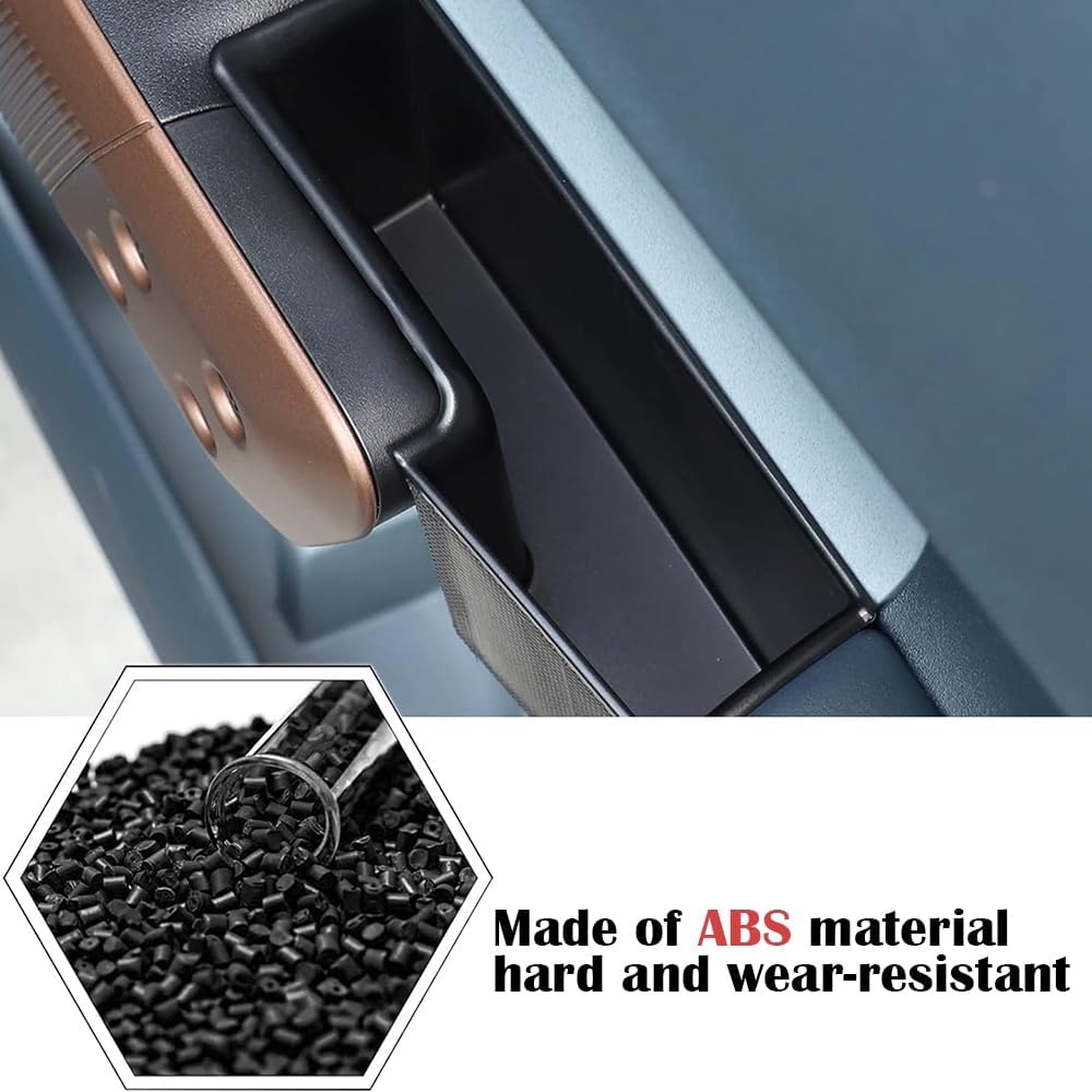 JSCARLIFE Car Door Organizer for F-ord Maverick 2022-2024 - ABS Door Side Storage Tray, 2PCs Set with Tool-Free Installation, Phone/Key/Wallet Holder (Front)