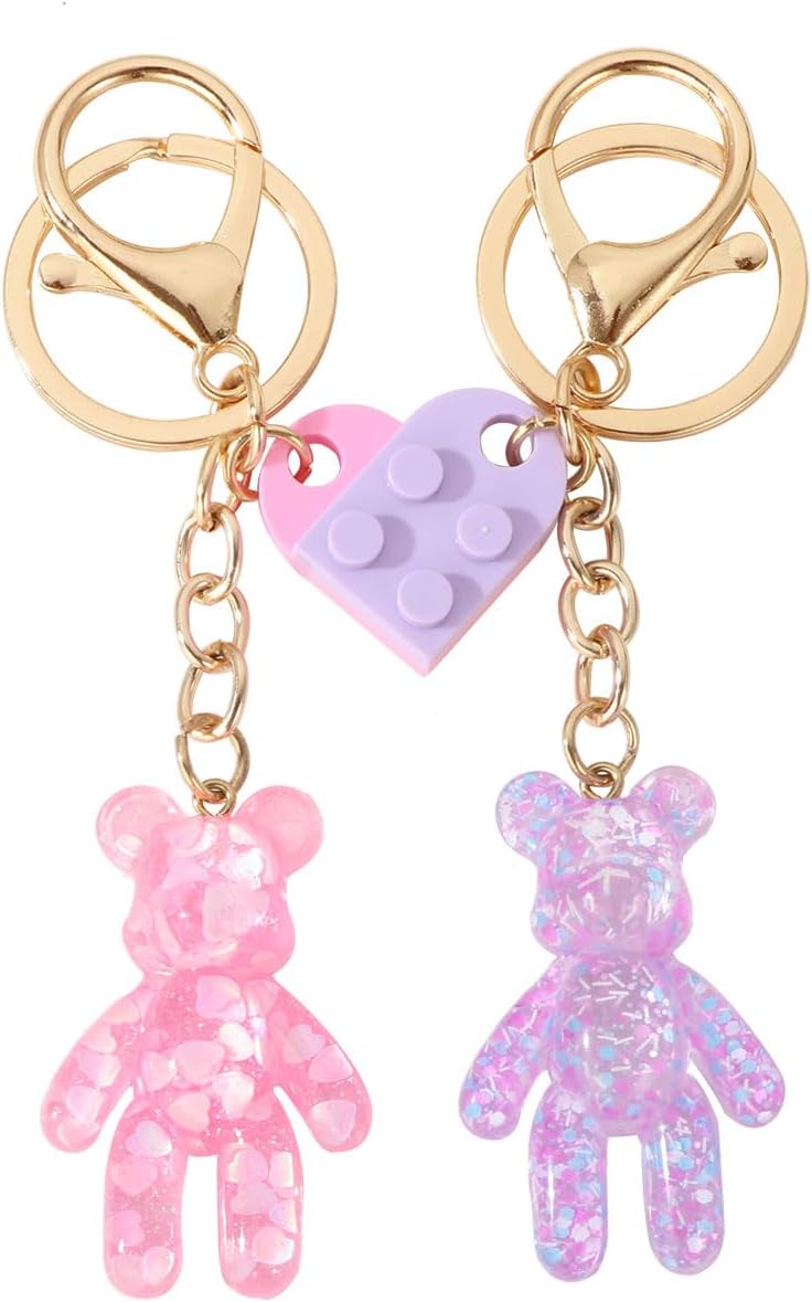 Pocket Bear Hug, Anxiety Relief Keychain, Worry Bear Mental Health Positivity Gifts for Daughter Son