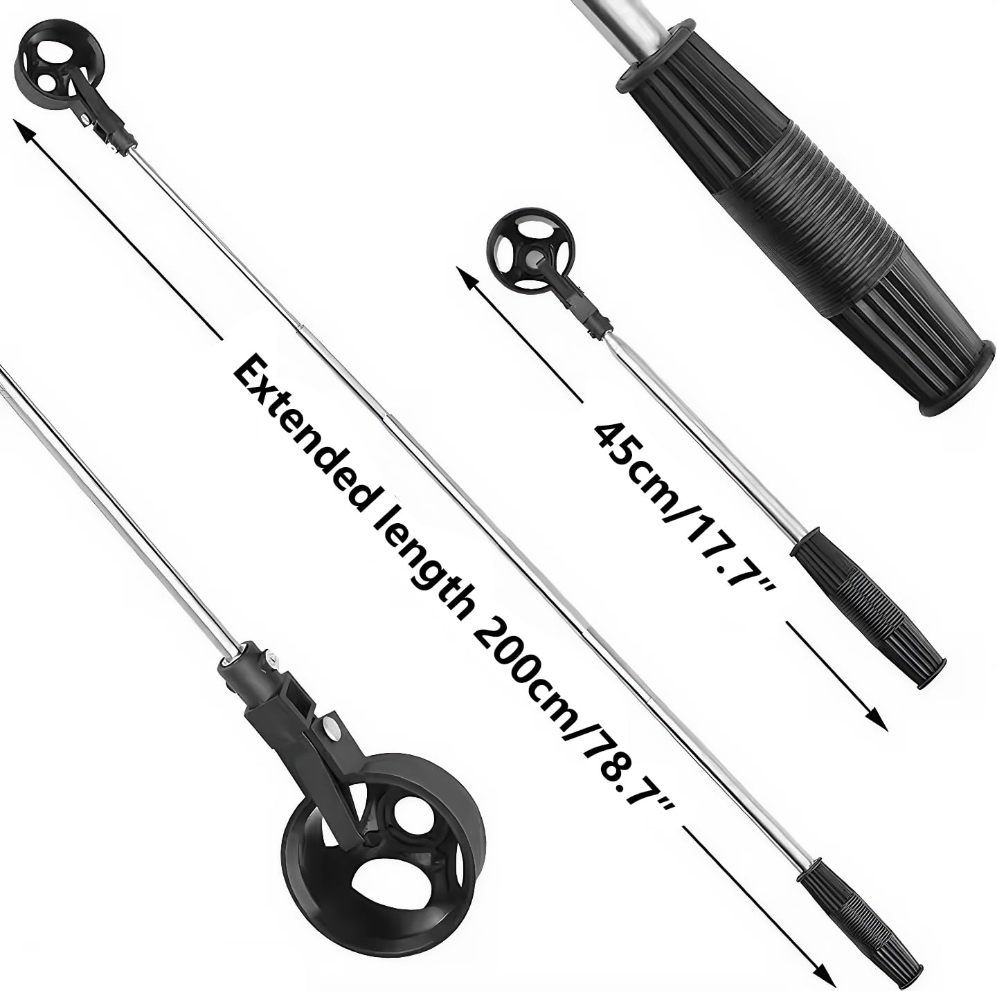 Outil de ramassage de balle de golf extensible de 45 cm à 2 m en acier inoxydable 304 Accessoire de golf essentiel TP15