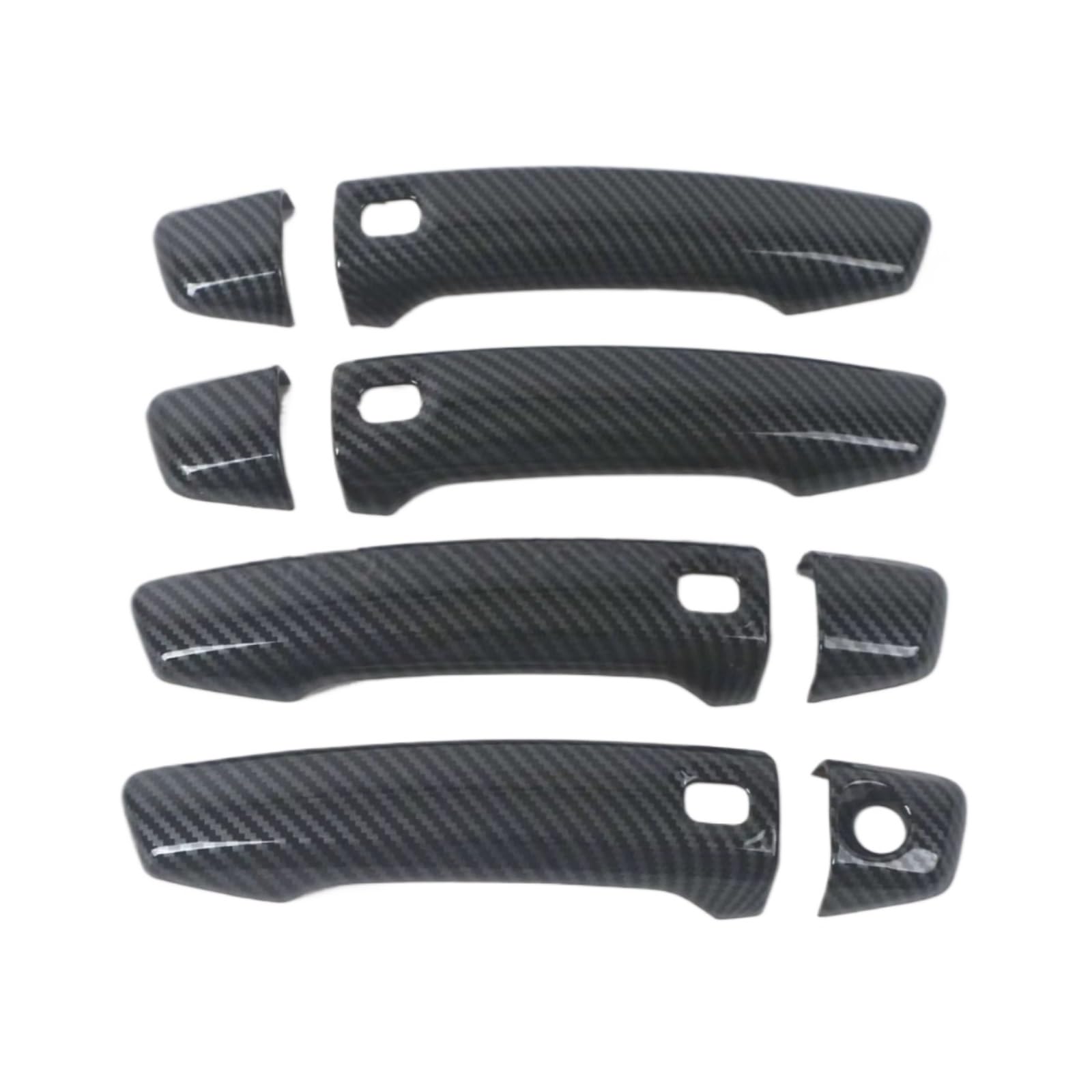 Qdzvalumv Carbon Fibe Car Door Handles Cover Shell Compatible With A3 S3 2014-2020 Car Door Handle Sticker Decoration Outer Modification Trim Set Accessories(Carbon Fibe)