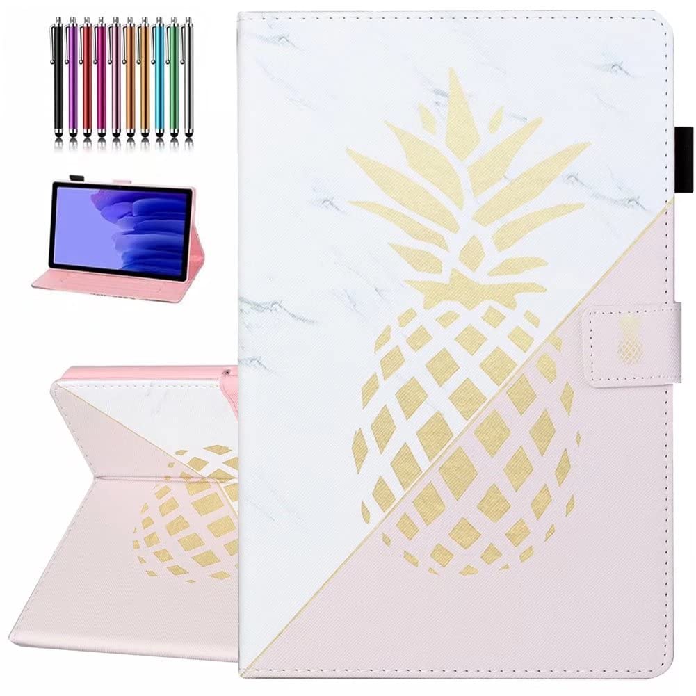 YUNHOTIC Case for Samsung Galaxy Tab A7 Lite 8.7 inch [ SM-T220/T225/T227 ] 2021 Model, Premium PU Leather Folding Stand Cover with Pen Holder &