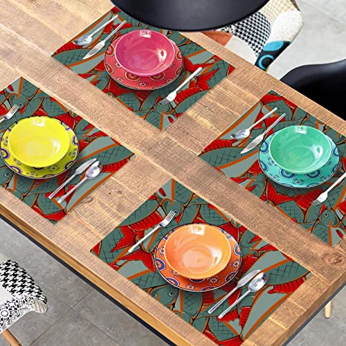 Set de table poisson antidérapant résistant chaleur lot 6 tapis de table - 8