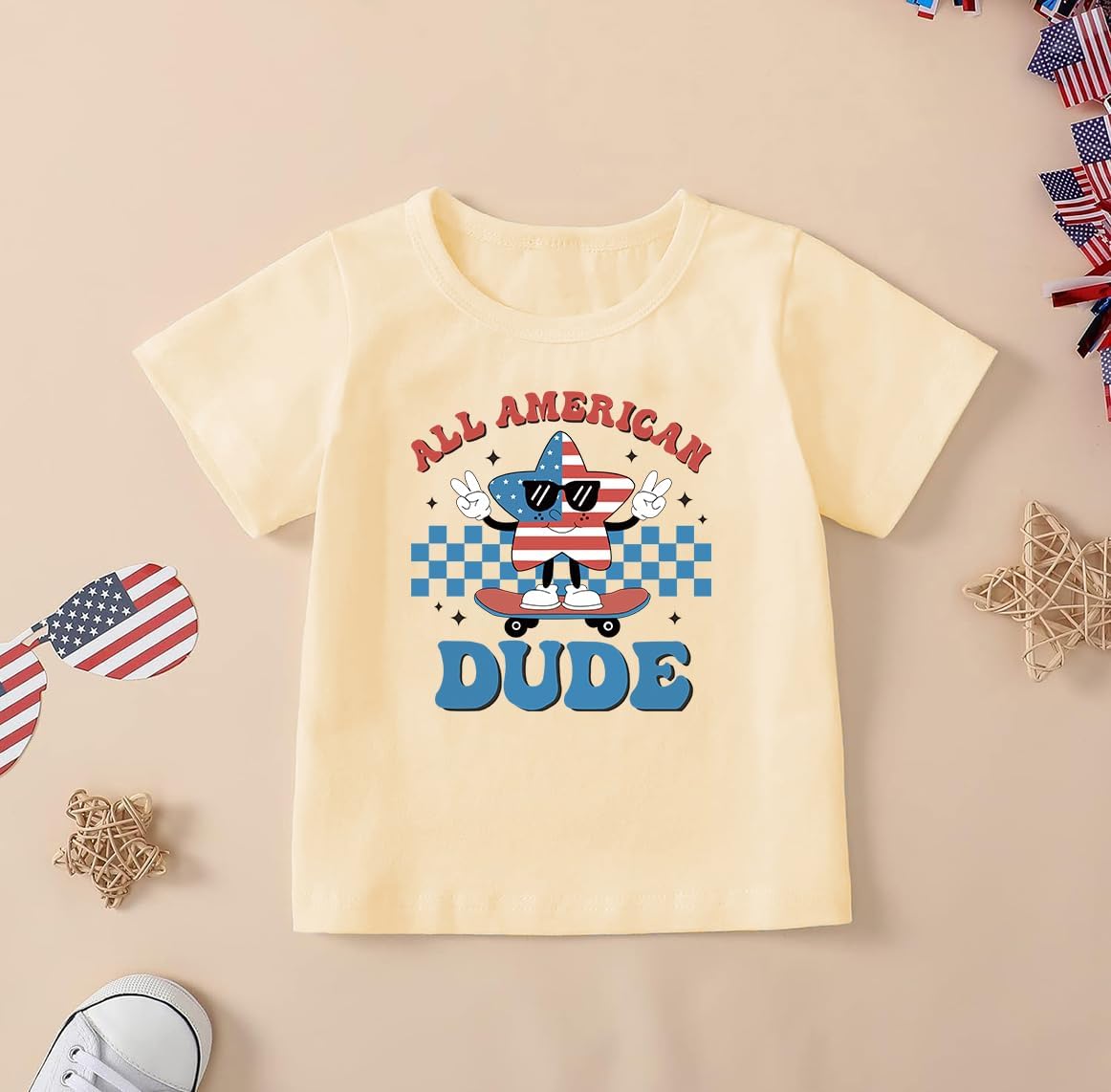 Mrocioa Toddler Boy Summer Clothes 4th of July T Shirt American Flag Shorts Set Girl Stars Stripes Outfit