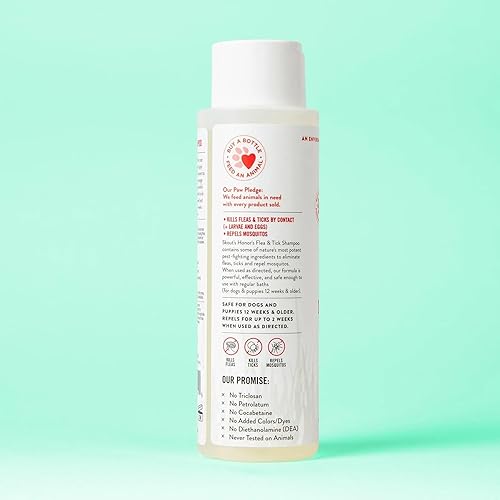 Miniatura 3 de SKOUT'S HONOR Champú Flea + Tick con aceites esenciales de madera de cedro natural y menta, 16 onzas.