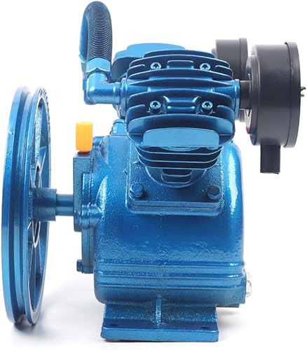 Miniatura 4 de DNYSYSJ Cabezal de bomba de compresor de aire, bomba de cabezal de compresor de aire de 2 pistones, estilo V, cilindro doble, etapa, 2 HP 115 PSI,