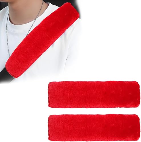 Miniatura 6 de 2 piezas de almohadillas para cinturón de seguridad con protector de hombro, cubiertas suaves y esponjosas para cinturón de seguridad, cómoda y