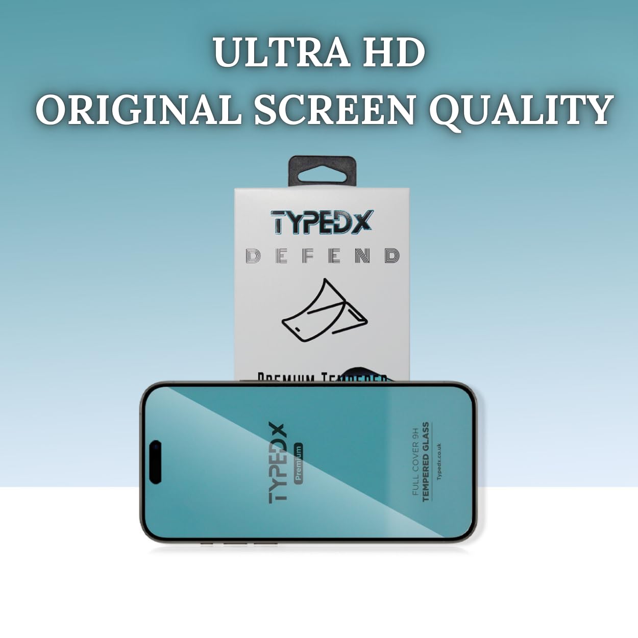 TYPEDX iPhone 16 Pro Max Screen Protector, Full Coverage, 9H Hardness, Anti-Peeping, Easy Apply, Crystal Clear - Image 3