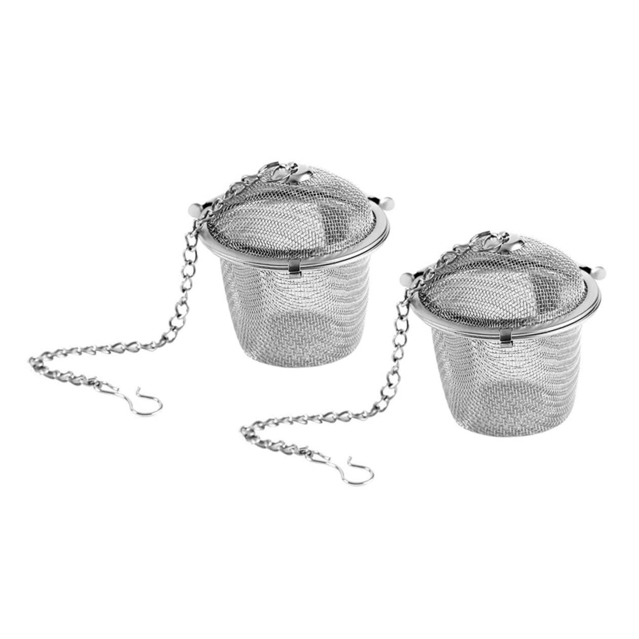 KICHOUSE 2 Pcs Seasoning Ball Bag Tea Steel Insert Balls Reusable Filter