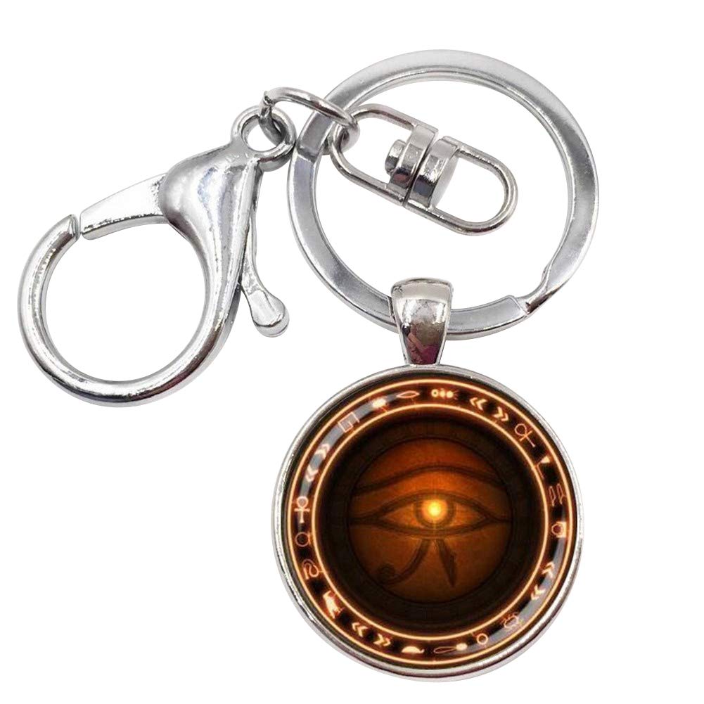 Het oog van horus zilver met granaat steentje - Spirituele winkel