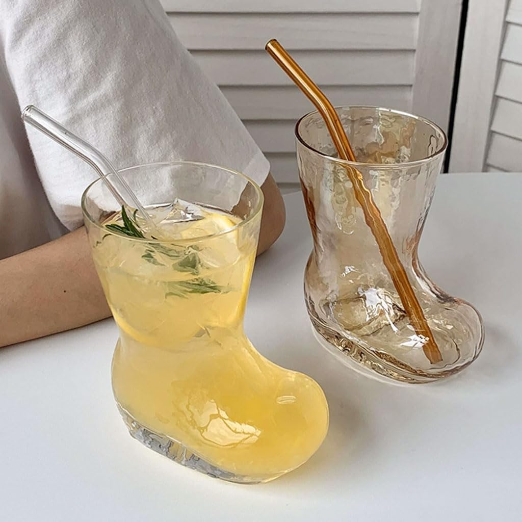クリエイティブブーツ型ガラスカップパーソナライズされたカクテルグラスジュース飲料ビールジョッキ面白いドリンクカップコーヒーグラス