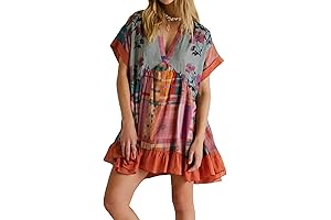 Women's Ruffle Mini Dress: A Boho Haven for Summer Style