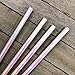 Iridescent Foil Paper Straws - White Pearl - Wedding Valentine Holiday Supply - 7.75 Inches - 100 Pack