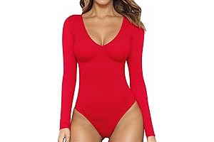 Sultry Red Longsleeved Bodysuit