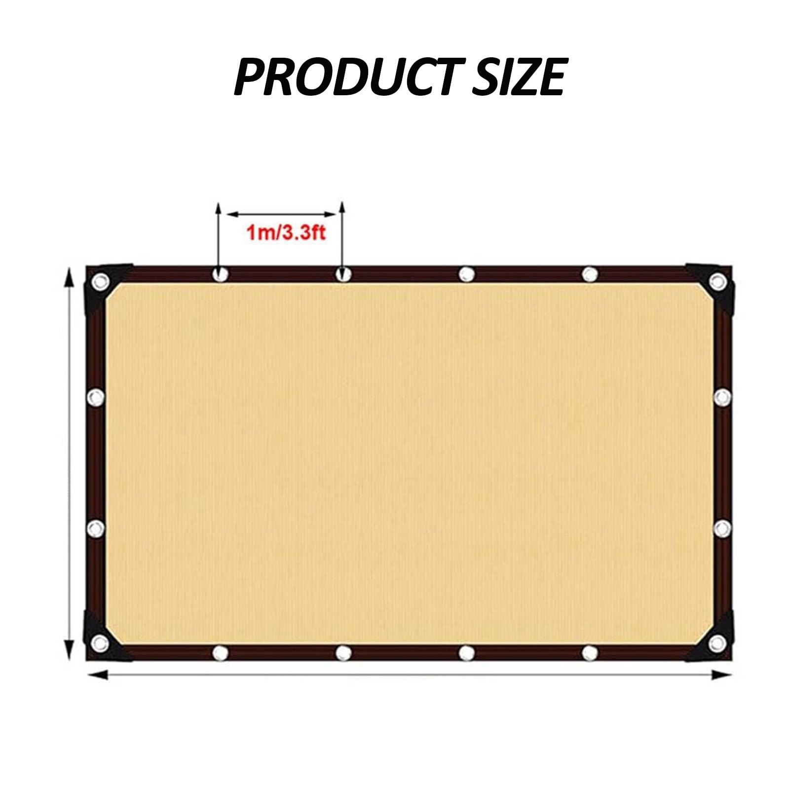 Malla de Sombreo Red de Sombra Toldo 95% Exterior con Ojales Protección UV | Sombreadora Polietileno HDPE Alta Densidad para Jardín Invernadero Pérgola Patio Balcón y Gallinero