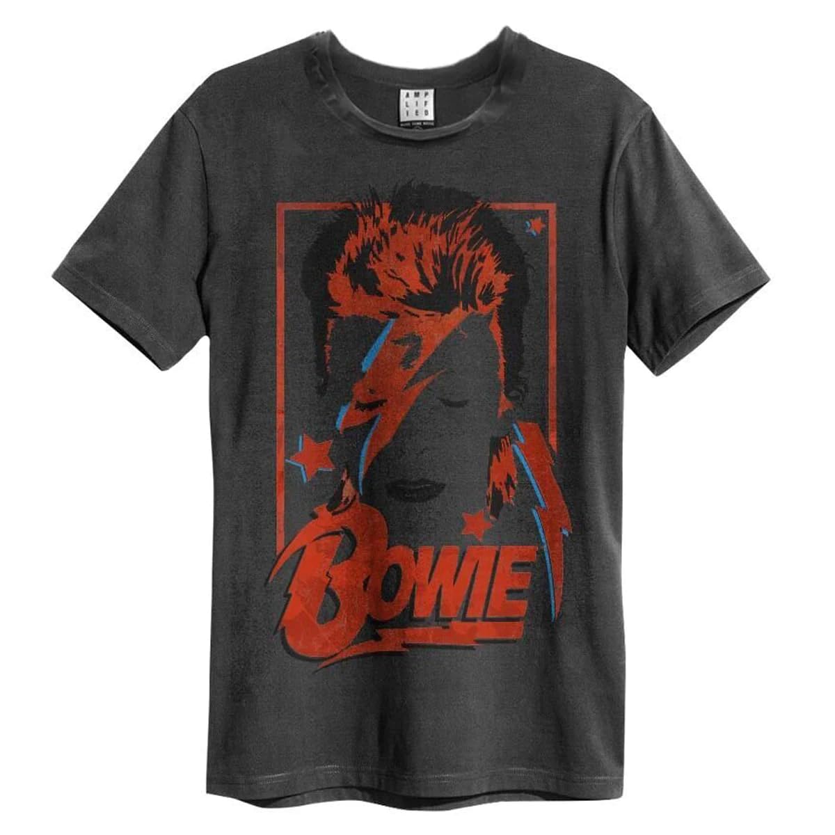 David Bowie Amplified Collection - Aladdin Sane Hombre Camiseta Gris Marengo Regular