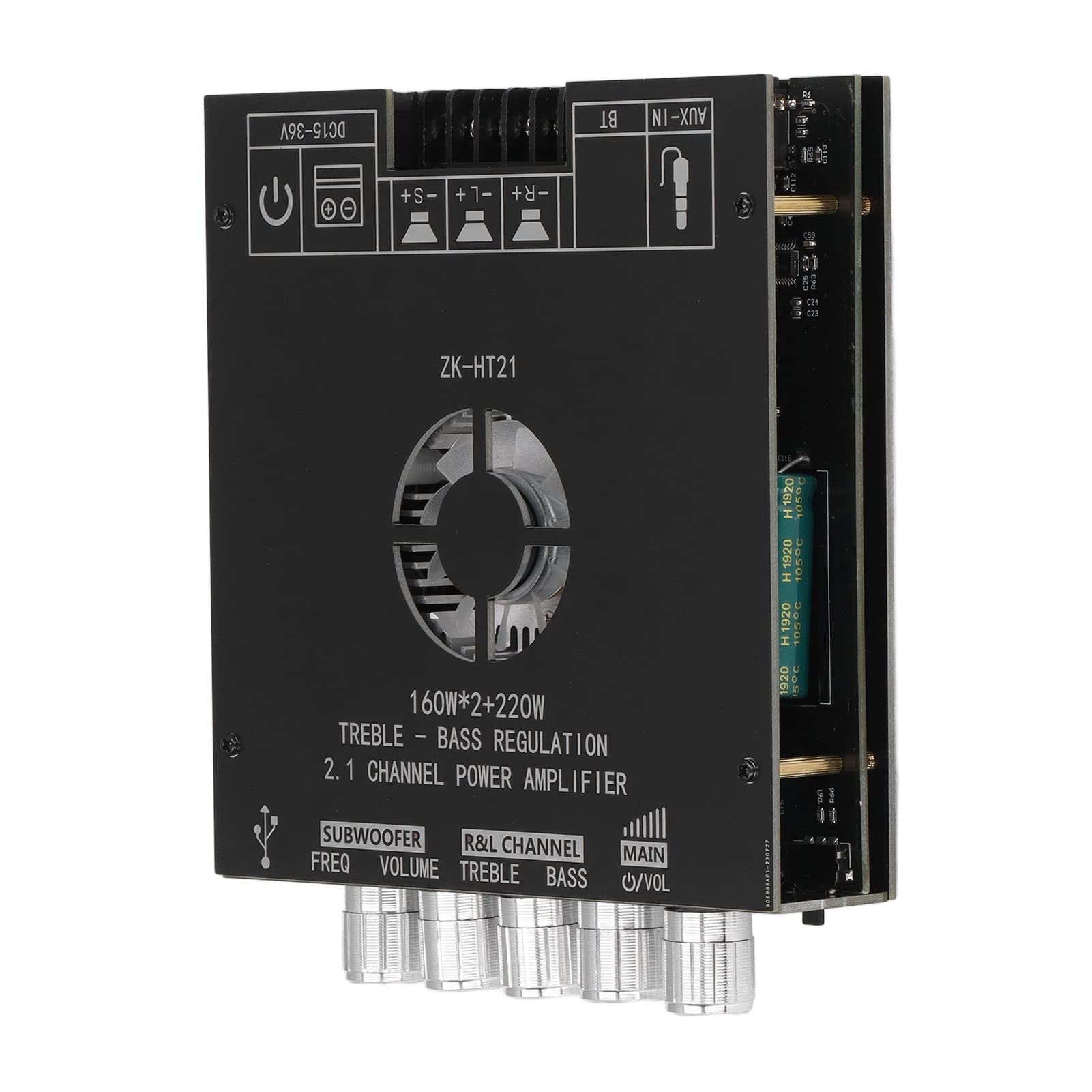 Pssopp ZK HT21 Amplificatore di Potenza Design Compatto 2.1 100 W per gli Appassionati di Musica e Home Theater
