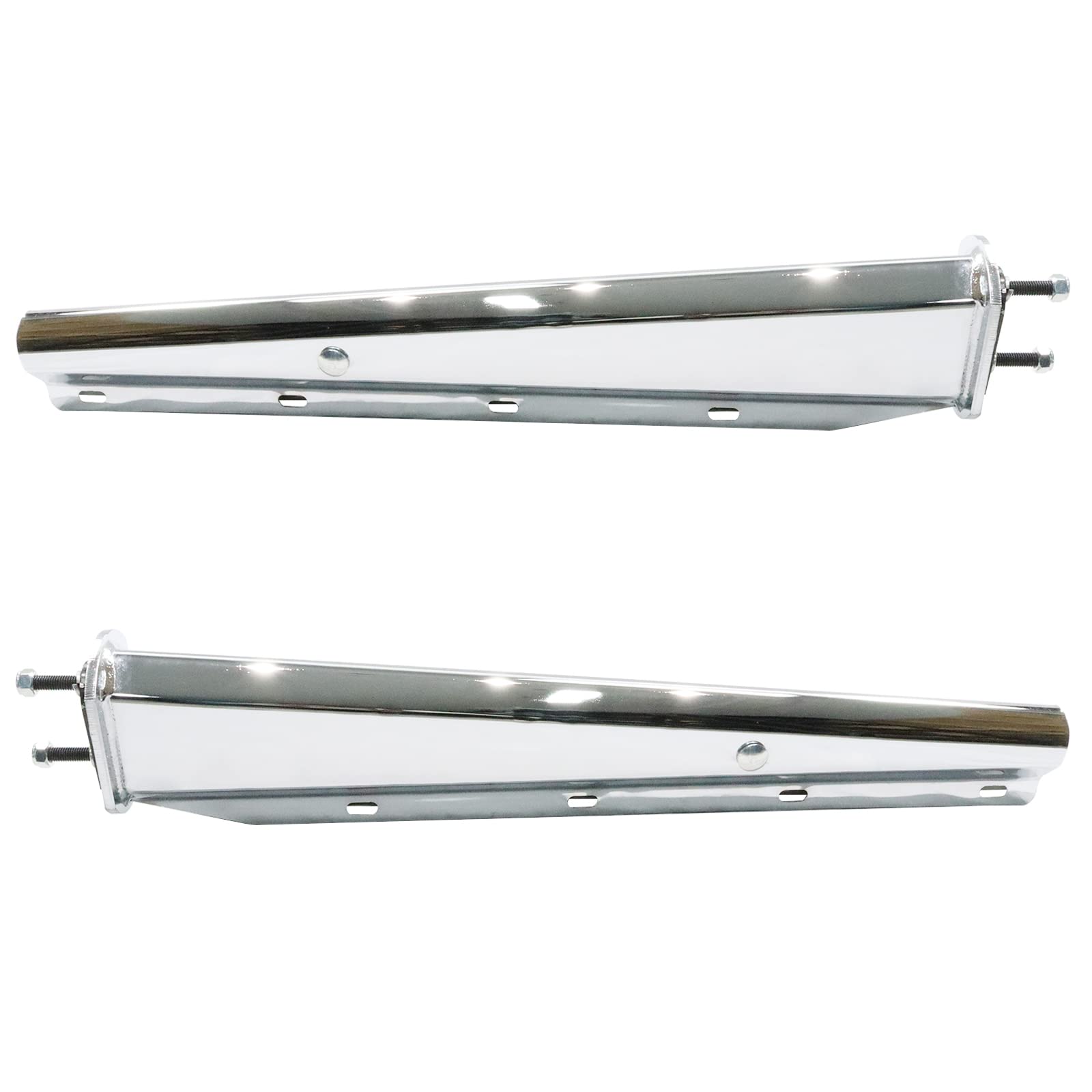 Pair(2) 30" Semi Truck - Chrome Mud Flap Hanger Set 30" Spring Loaded 2 1/2" Bolt Pattern for Semi Truck