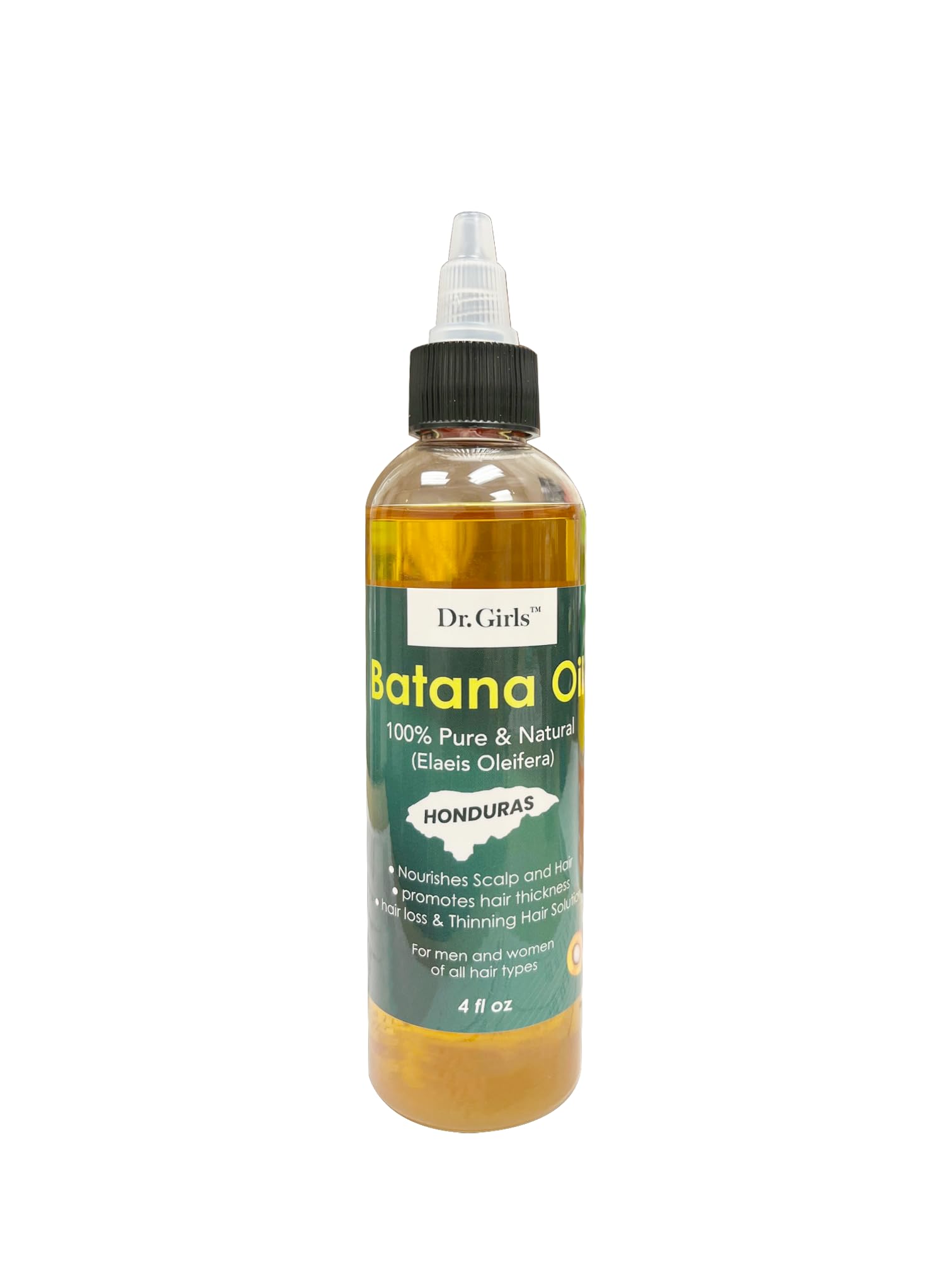 Dr. Girls Batana Oil 100% Pure&Natural (Elaeis Oleifera) Nourishing Hair Thickening for All hair types, 4 fl oz.