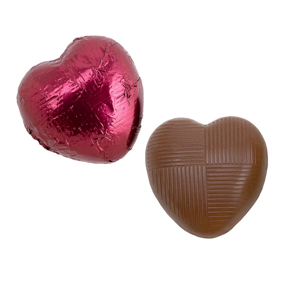 Italian Options Milk Chocolate Foiled Hearts, 30 Chocolates, Purple Foil — view 44