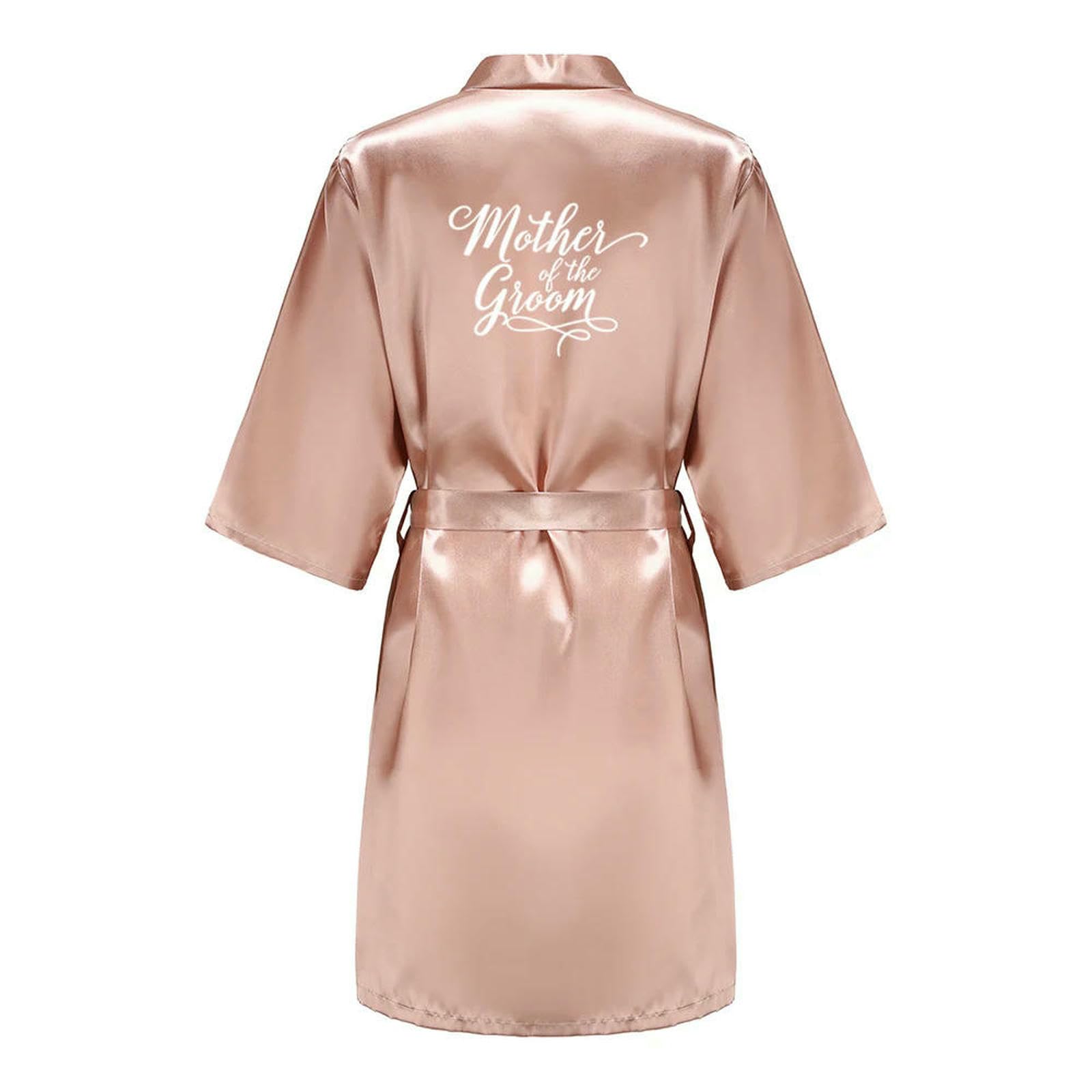 Szlafrok damski, różowo-satynowy, dla panny młodej, dla druhny, na wesele, sukienka dla kobiet, bielizna nocna, kimono, Jak pokazano na zdjęciu, 4XL
