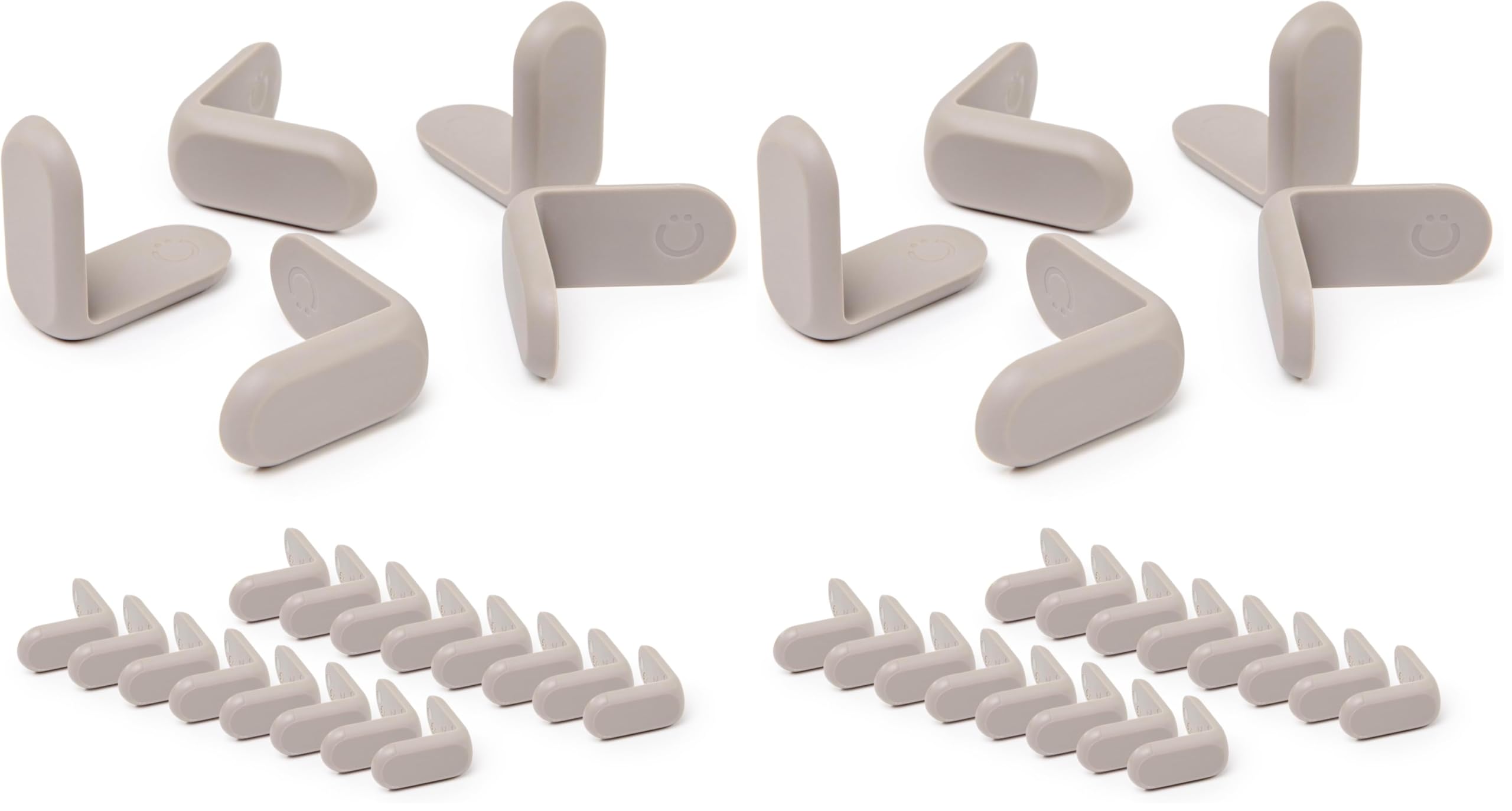 Ubbi Corner Protectors, Furniture Corner Guards for Baby and Toddlers, Baby Proof Covers, Baby Safety, Taupe, 16 Piece Set (Pack of 2)