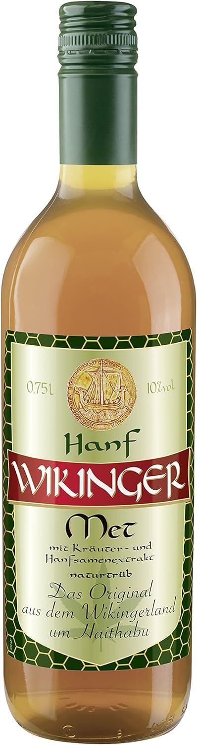Hanf Wikinger Met | 1x0,75L |Honigwein aus der historischen Ursprungsregion in Norddeutschland | Hanf Met | Das Original