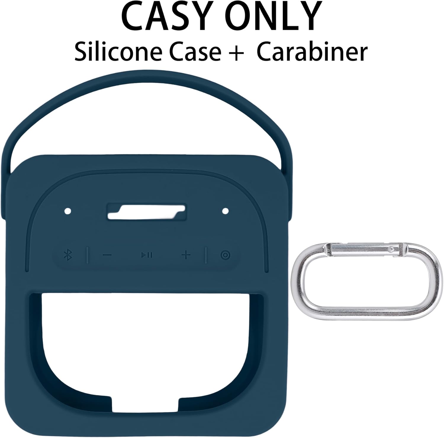 for Bose SoundLink Micro Portable Bluetooth Speaker (2nd Gen), Wireless Outdoor Speaker Silicone Protective Case, Portable Travel Case with Carabiner (Twilight Blue) - co2CREA - Image 2