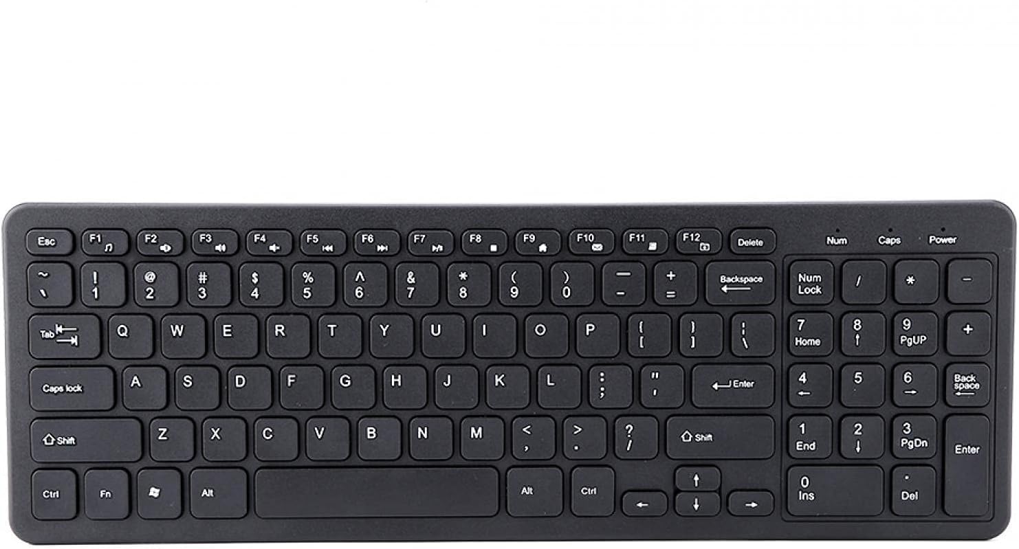 Hongzer 96 Keys Wireless USB Keyboard, Comfortable Typing Wireless USB
