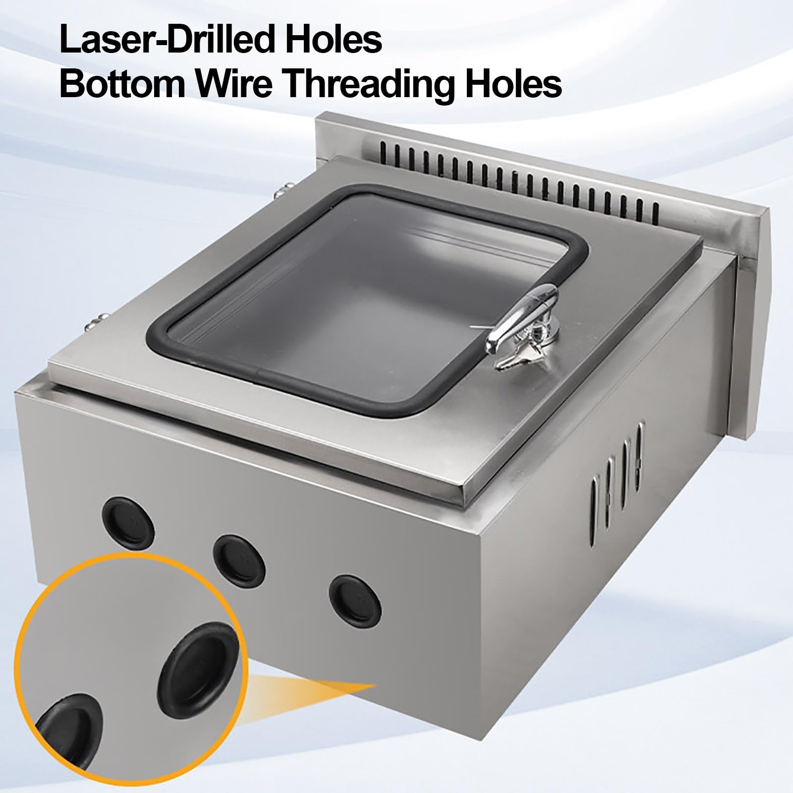 Cassetta Elettrica a Doppia Anta, Scatola Derivazione in Acciaio Inox 304 | Con Finestra di Lspezione, Scatola Elettrica IP65 con Serratura e Piastra di Montaggio(50x40x30cm/20x16x12in)