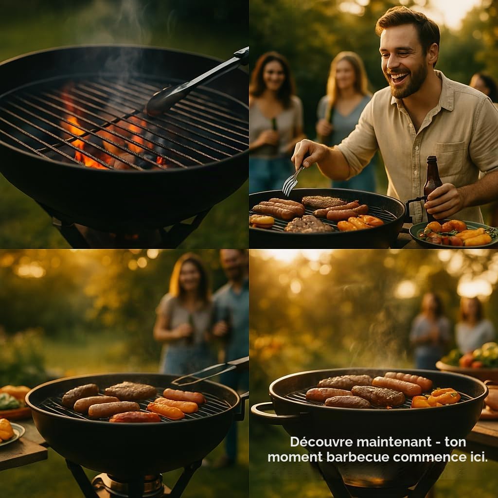 HeRo24 Lot de 3 paniers de barbecue en acier inoxydable
