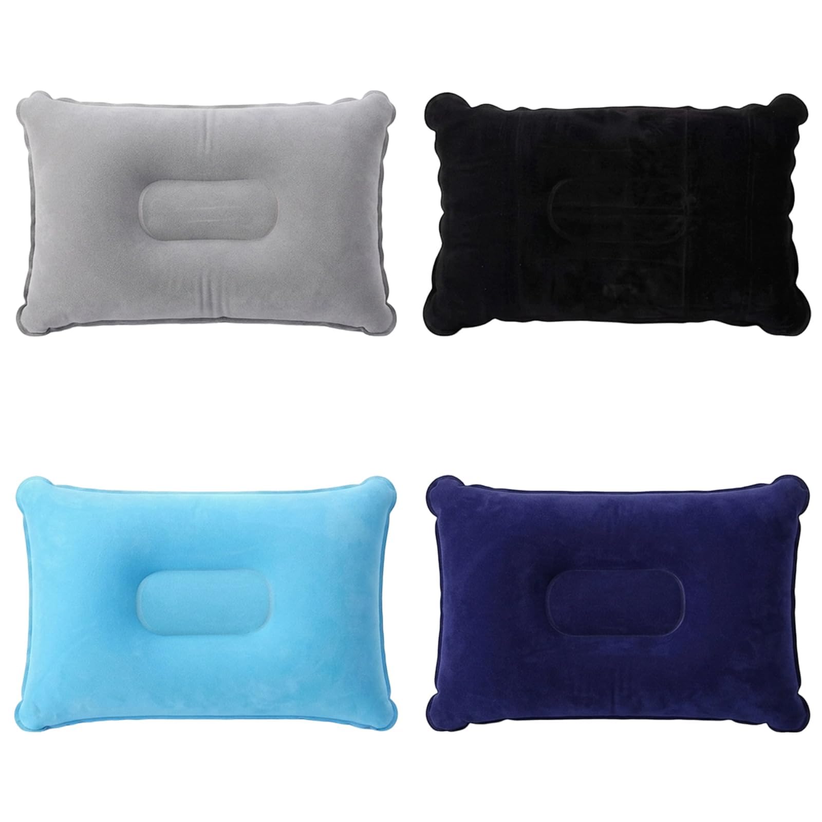 OYOSONABYMY 4 PCS Inflatable Pillows, Grey, Black, Navy and Sky Blue, Compact Blow Up Pillow for Camping Essentials, Beach Accessories, Travel, Outdoor and Sunbathing Comfort-image-49