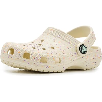 Детские сабо Crocs Kids Classic Marbled, бело-многоцветные