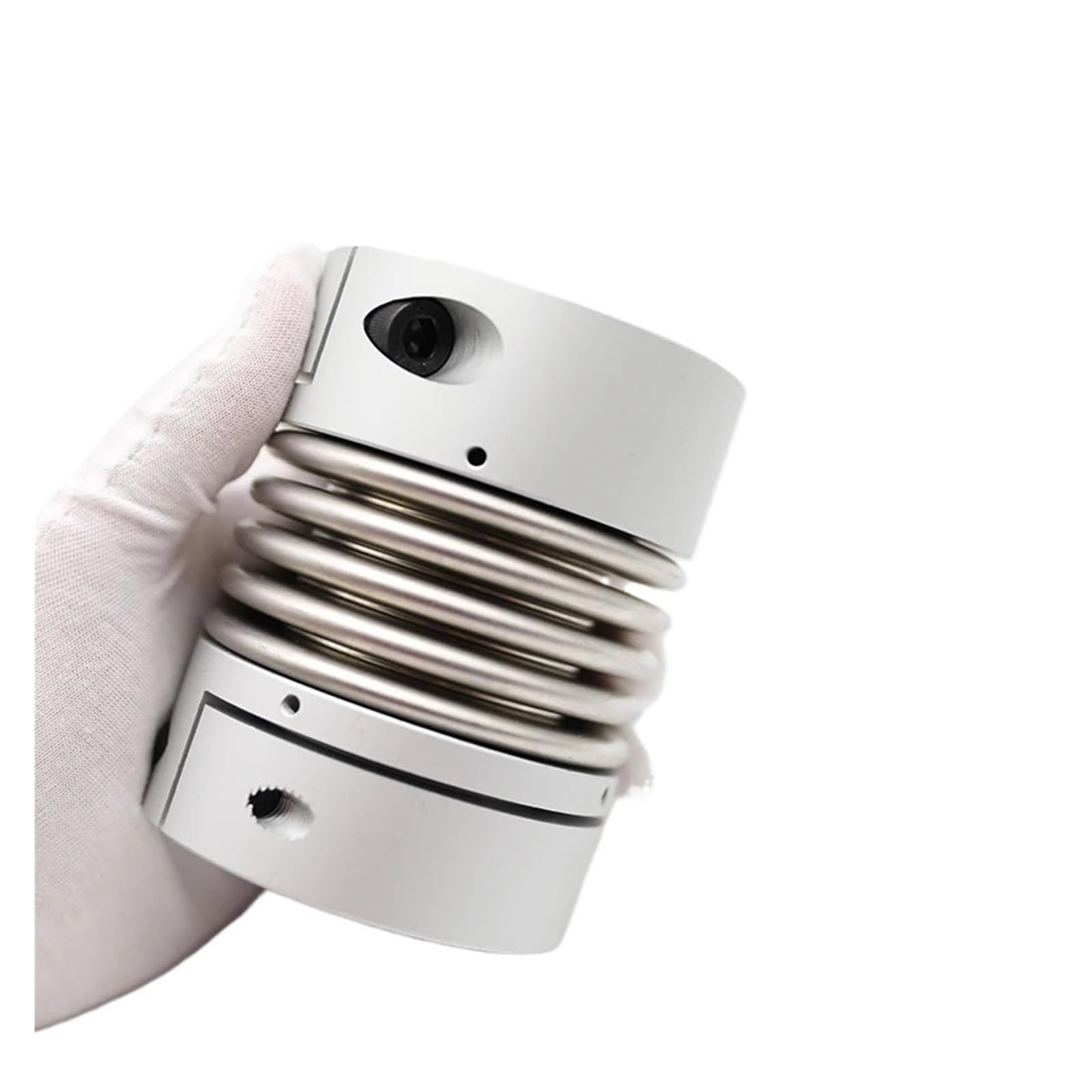 Accouplements à soufflet Couplage à soufflet en alliage d'aluminium D30 L43, encodeur élastique en acier inoxydable, vis de moteur à couple élevé avec rainure de clavette(5x5)