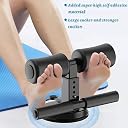 FOREWAY Sit-ups Assistant Device, Upgraded Sit-up Fitness Equipment Muscle Exercise Abdominal Device Portable Sit Up Bar with Foam Padded for Floor 3 Positions for Abs Home Workout (Black Color) gallery image