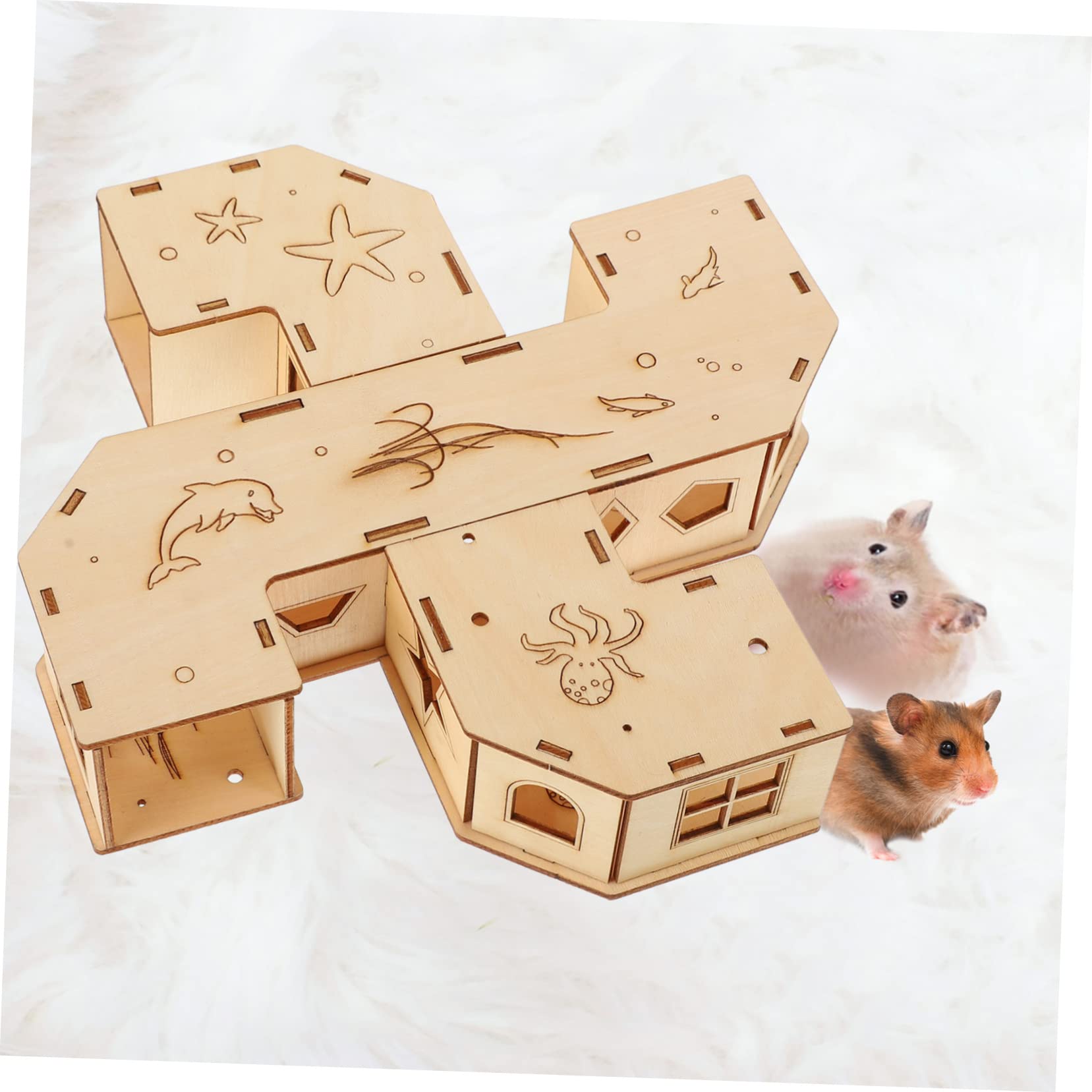 Natürliches Holz Hamster-Tunnel – Kauspielzeug & Versteck Für Hamster, Mäuse & Kleine Nagetiere