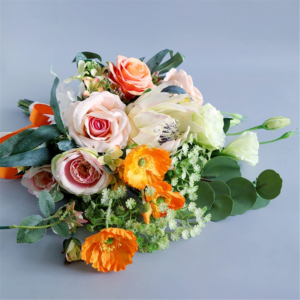 Ramo de Novia con Flores simuladas, Accesorios para fotografía de Viajes de Boda, decoración de Bodas