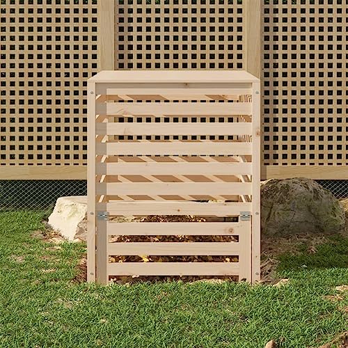 Genérico Compostador de Madera Maciza de Pino 82,5x82,5x99,5 cm,Casa y jardín,Jardín,Jardinería,Compostaje,Compostadores-823815