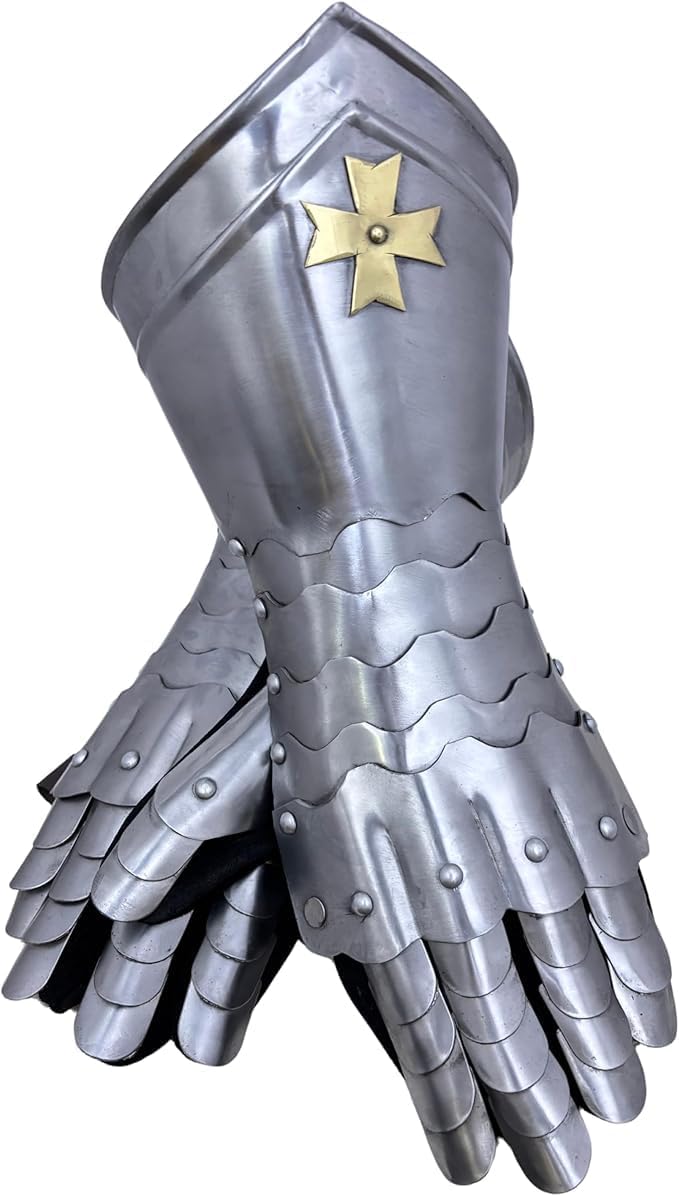 Medieval Gauntlet | Steel Reinforced Tactical Gauntlet Protective & Heavy-Duty Armor Gloves for Men, Industrial,& Outdoor Use
