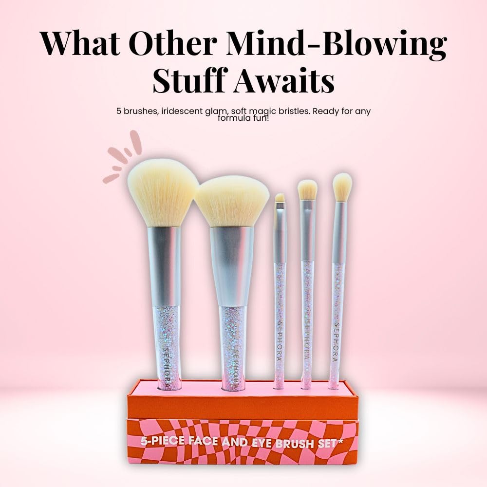 SEPHORA COLLECTION - Set di pennelli per viso e occhi, 5 pezzi