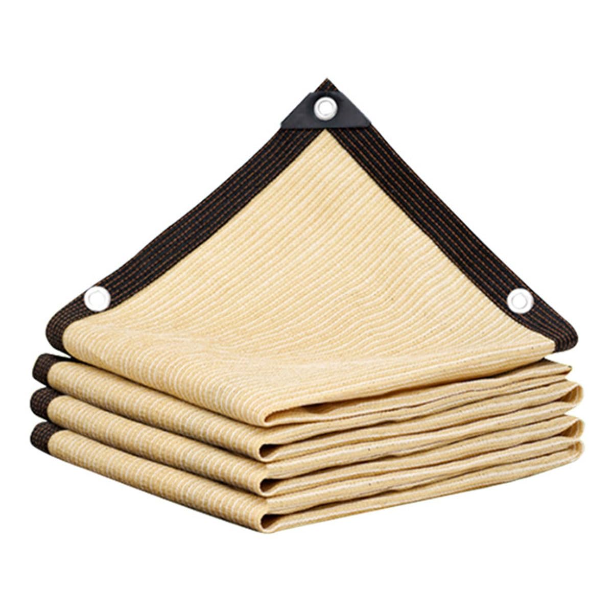 WQPMNYG Beige Garden Shade Netting with Grommets UVResistant Sun Protection for Outdoor Greenhouse Barn Patio Carport 3x10m Ideal for Plants & Insulation