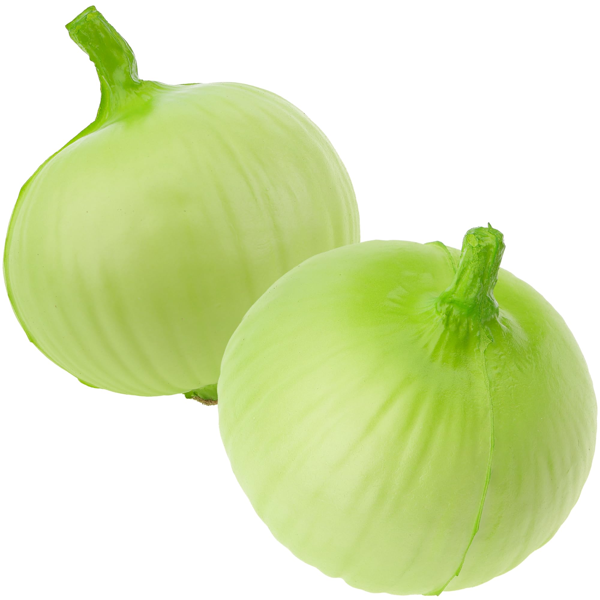 Funzhan 2pcs Artificial Onion Vegetable Decoration Faux Realistic Green Onion Fake Ornament for Kitchen Decor Simulation Home Party Christmas Lifelike