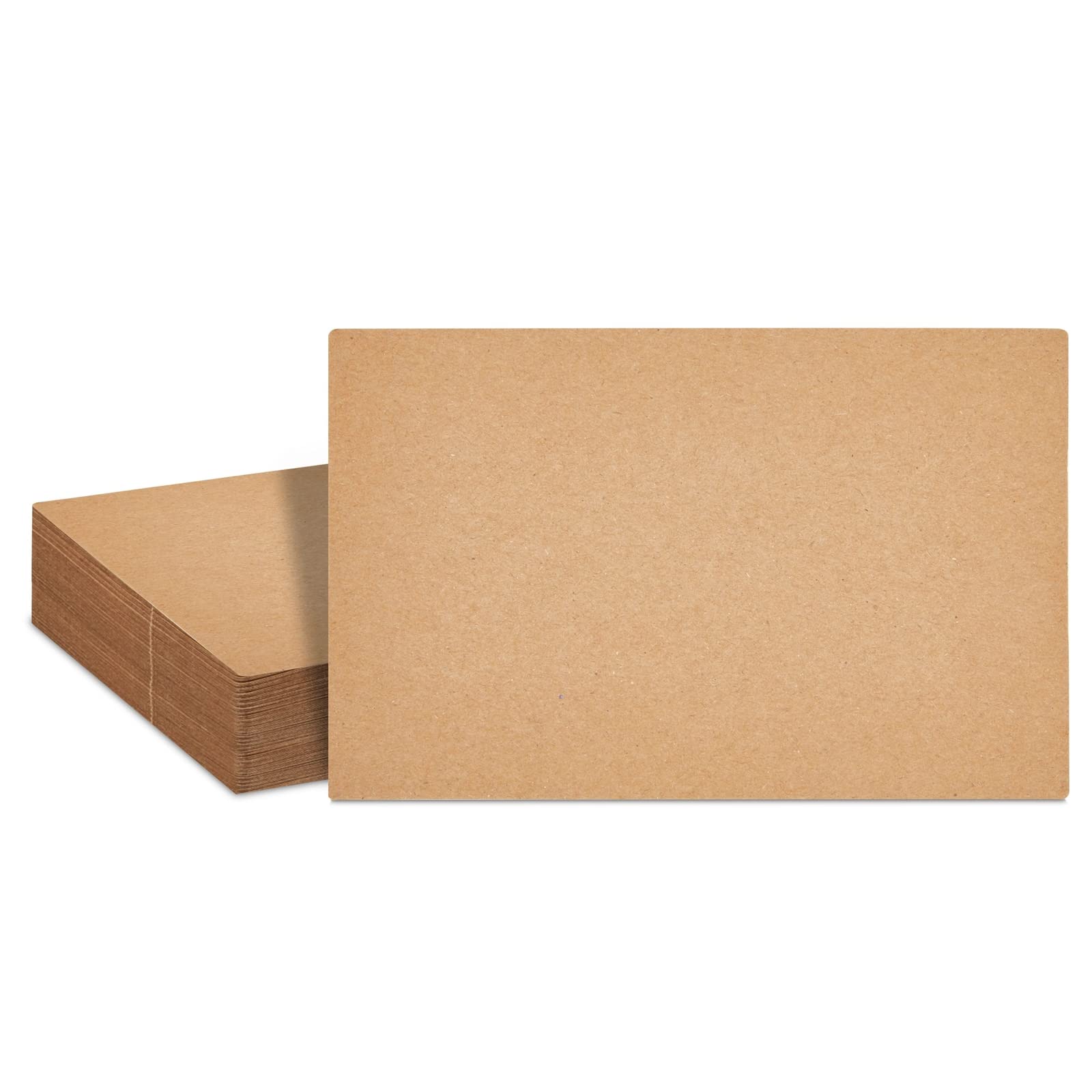Juvale Blank 3x5 Kraft Paper Index, Note Cards for Home, Office, Recipes, School Learning, Studying, Crafts, DIY, Standard Size Heavy Weighted Card Stock (100 Pack), Brown - Image 5