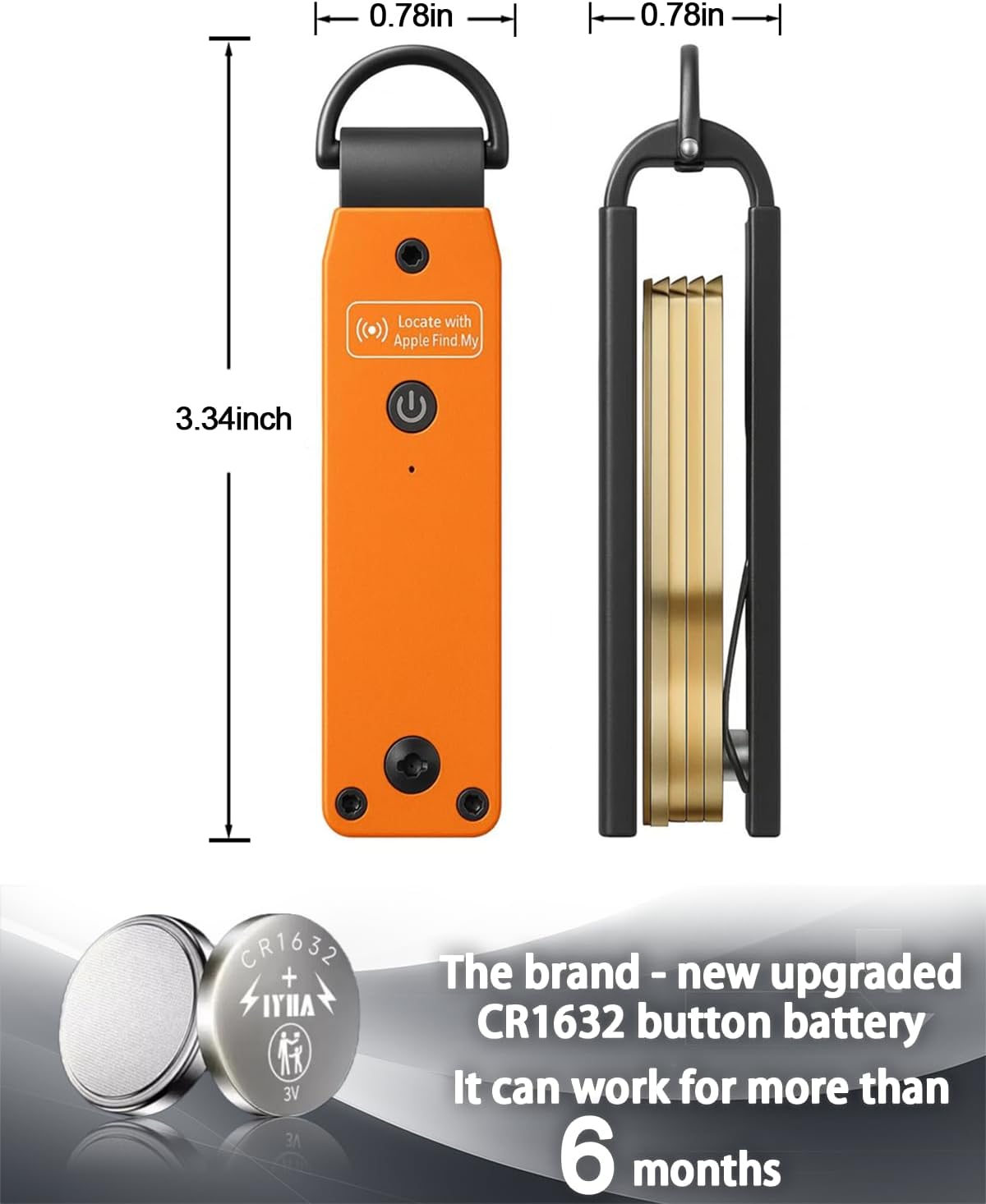 Air Keychain with GPS Tracker : Lightweight Compact Key Holder for Outdoor Use - Minimalist Metal Key Organizer